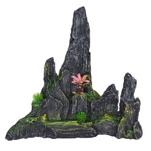 صخره تزیینی آکواریوم مدل رشته کوه و گل کد a018