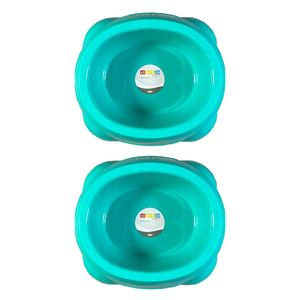 ظرف آب و غذای سگ و گربه شهرپت مدل cyan بسته 2 عددی