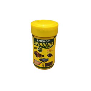 غذا آبزیان انرژی مدل spirulina flake وزن 20 گرم