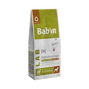 غذا خشک سگ بالغ بابین مدل adult hypoallergenic با طعم حشرات وزن 2 کیلوگرم