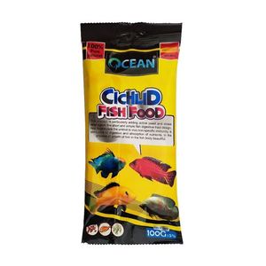 غذا ماهی آکواریوم اوشن مدل cichlid fish food وزن 100 گرم