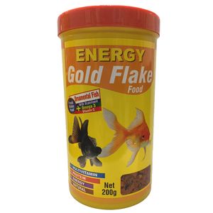 غذا ماهی انرژی مدل gold flake food وزن 200 گرم