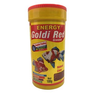 غذا ماهی انرژی مدل goldi red granulat وزن 100 گرم