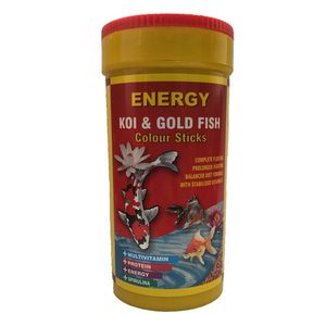 غذا ماهی انرژی مدل koi & gold fish colour sticks حجم 250 میلی لیتر