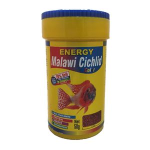 غذا ماهی انرژی مدل malawi cichilid color وزن 50 گرم