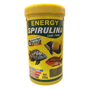 غذا ماهی انرژی مدل spirulina larg pellet وزن 300 گرم