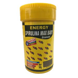 غذا ماهی انرژی مدلspirulina max baby granulat وزن 50 گرم