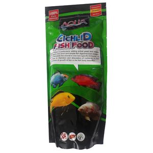 غذا ماهی اکوا مدل cichlaid fish fod وزن 200 گرم