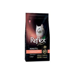 غذاي خشک گربه رفلکس مدل anti hairball with salmon وزن 1.5 کيلوگرم