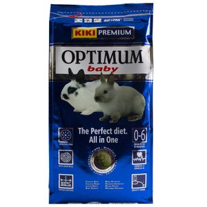 غذای بچه خرگوش پلت کامل کیکی مدل kiki premium optimum مقدار 600 گرم