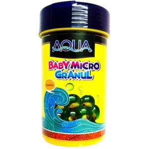 غذای بچه ماهی آکوا مدل baby micro granul وزن 250 میلی لیتر