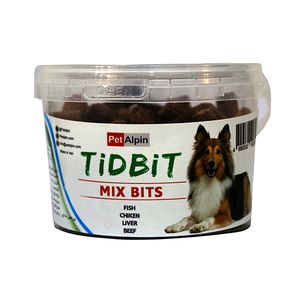 غذای تشویقی سگ تیدبیت مدل mix bit وزن 160 گرم