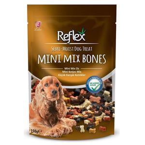غذای تشویقی سگ رفلکس مدل  mini mix bones وزن 150 گرم