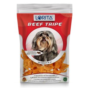 غذای تشویقی سگ لوریتا مدل dried beef tripe وزن 30 گرم