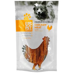 غذای تشویقی سگ یو اس پت مدل chicken meat وزن 100 گرم