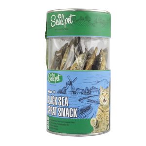 غذای تشویقی طبیعی سگ و گربه سویل پت مدل black sea sprit snack مقدار 25 عددی