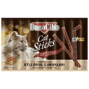 غذای تشویقی گربه بوناسیبو مدل cat stick with liver and poultry وزن 50 گرم