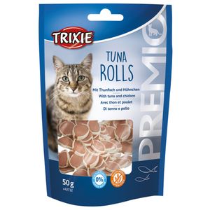 غذای تشویقی گربه تریکسی مدل tuna rolls وزن 50 گرم