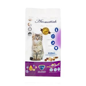 غذای خشک بچه گربه آروماتیش مدل kitten طعم مرغ وزن ۲ کیلوگرم
