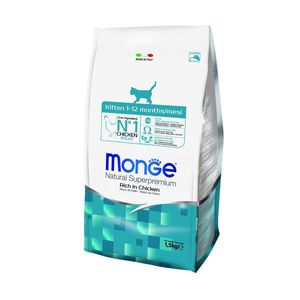 غذای خشک بچه گربه مونژه مدل monge kitten طعم مرغ وزن 1.5 کیلوگرم