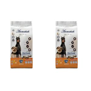 غذای خشک سگ آروماتیش مدل sterilised duck وزن 4 کیلوگرم بسته 2 عددی