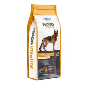 غذای خشک سگ بالغ فعال و پر انرژی وینسنت مدل fidog   chicken وزن 4 کیلوگرم