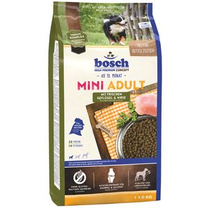 غذای خشک سگ بوش مدل mini adult fresh poultry and millet وزن 1 کیلوگرم