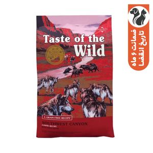 غذای خشک سگ تیست اف ویلد مدل southwest canyon canine recipe طعم گراز وزن 2 کیلوگرم