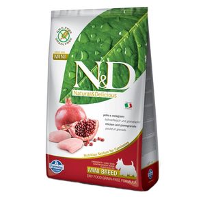 غذای خشک سگ فارمینا مدل chicken and pomegrante adult mini وزن 2.5 کیلوگرم