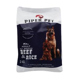 غذای خشک سگ پی پر مدل beef and rice وزن 2 کیلوگرم