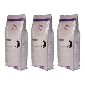 غذای خشک گربه بالغ سلبن مدل sterilised طعم مرغ بسته 3 عددی