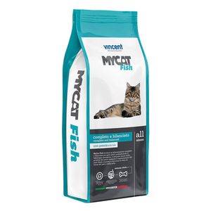 غذای خشک گربه بالغ وینسنت مدل mycat   fish وزن 4 کیلوگرم