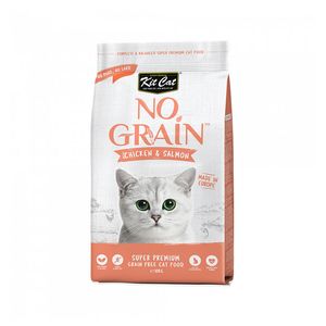 غذای خشک گربه بالغ کیت کت مدل no grain super premium طعم مرغ و سالمون وزن 1 کیلوگرم