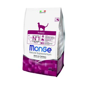 غذای خشک گربه مونژ مدل monge indoor طعم مرغ وزن 400 گرم