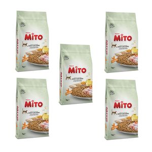 غذای خشک گربه میتو مدل chicken وزن 1000 گرم بسته 5 عددي