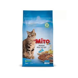 غذای خشک گربه میتو میکس مدل مرغ و ماهی وزن 1 کیلوگرم
