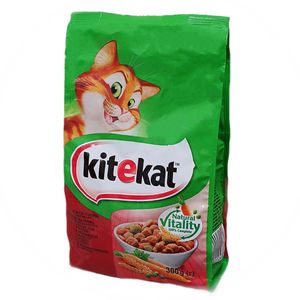 غذای خشک گربه کیت کت مدل گوشت گاو و سبزی beef وزن 300 گرم