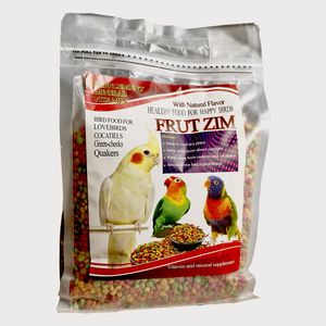 غذای طوطی سانان مدل پلیت میوه ای فروت زیم frutzim وزن 1000 گرم