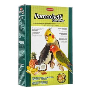 غذای طوطی سانان کوچک پادوان مدل parroccetti grandmix وزن ۸۵۰ گرم