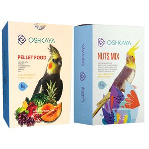 غذای عروس هلندی و طوطی سانان اوشکایا مدل pack وزن 1 کیلوگرم بسته 2 عددی