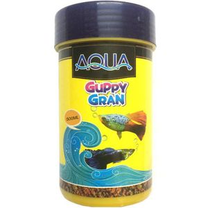 غذای ماهی آکوا مدل guppy gran حجم 500 میلی لیتر