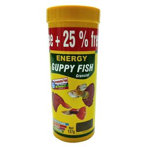 غذای ماهی انرژی مدل guppy fish granulat وزن 137 گرم