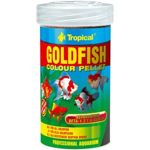 غذای ماهی تروپیکال مدل goldfish colour pelet وزن 90گرم