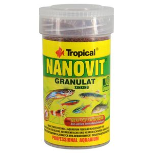 غذای ماهی تروپیکال مدل nanovit granulat اسپیرولینا وزن 65 گرم