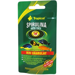 غذای ماهی تروپیکال مدل super spirulina forte mini granulat وزن 22 گرم