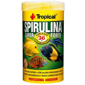 غذای ماهی تروپیکال مدل super spirulina forte وزن 50 گرم