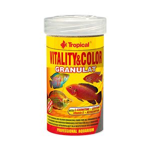 غذای ماهی تروپیکال مدل vitality color granulat وزن 55 گرم