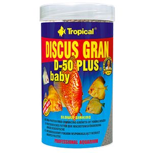 غذای ماهی دیسکس تروپیکال مدل tropical gran d 50 plus baby وزن 130 گرم