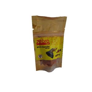 غذای ماهی زبرا مدل micro granules وزن 20 گرم