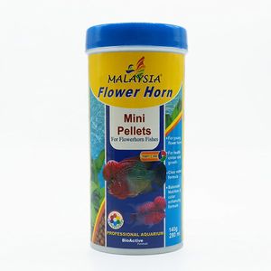 غذای ماهی مالزی مدل flower horn وزن 140 گرم